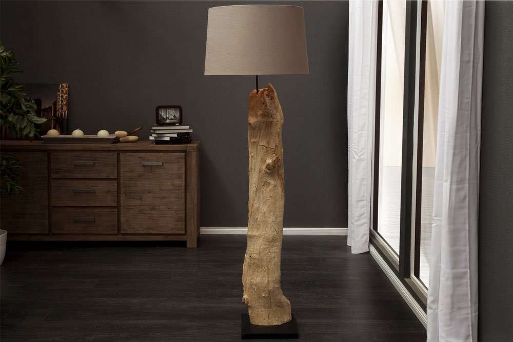 Luxusní stojanová lampa Stump béžová