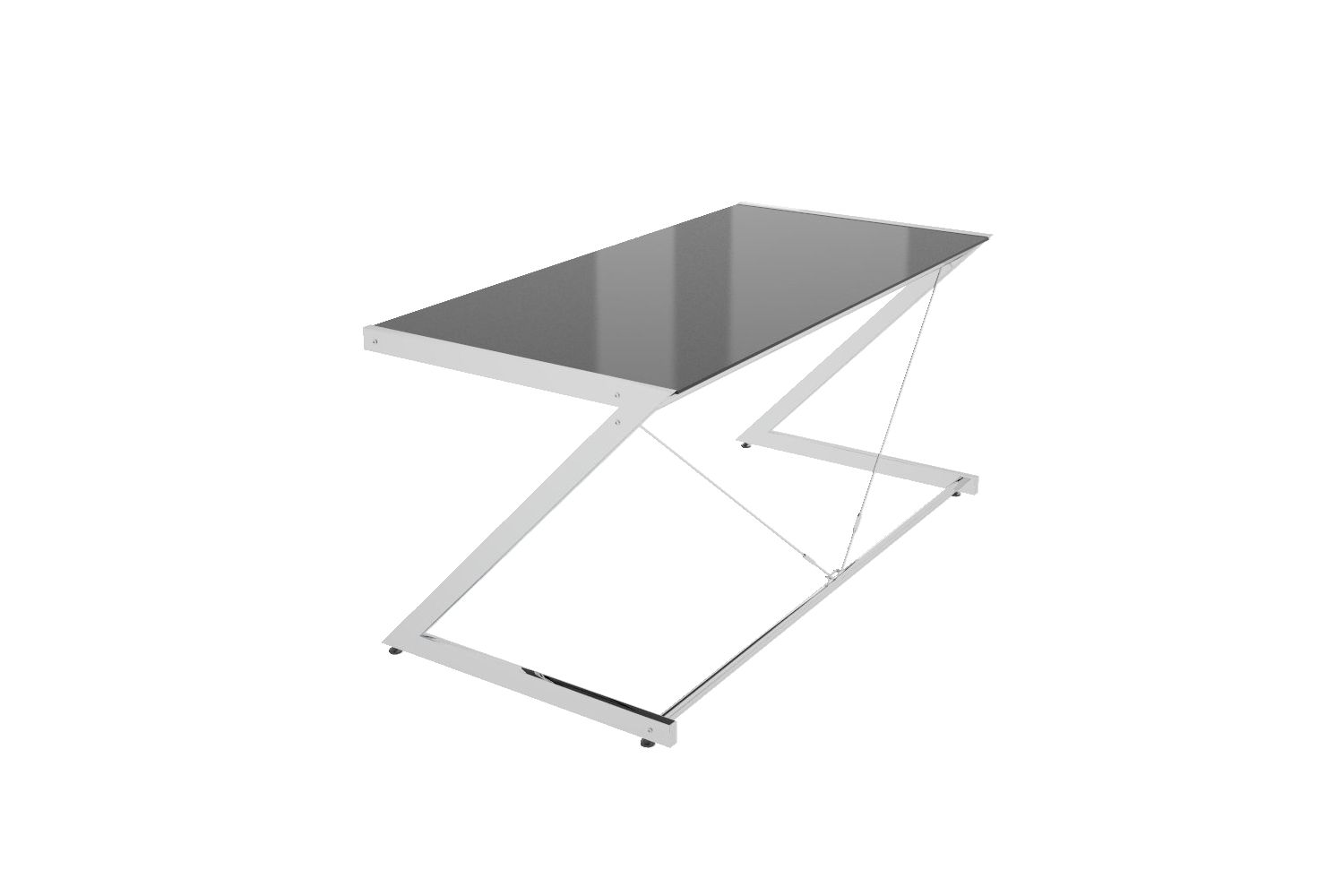 Dizajnový stůl Prest chromovaný černá