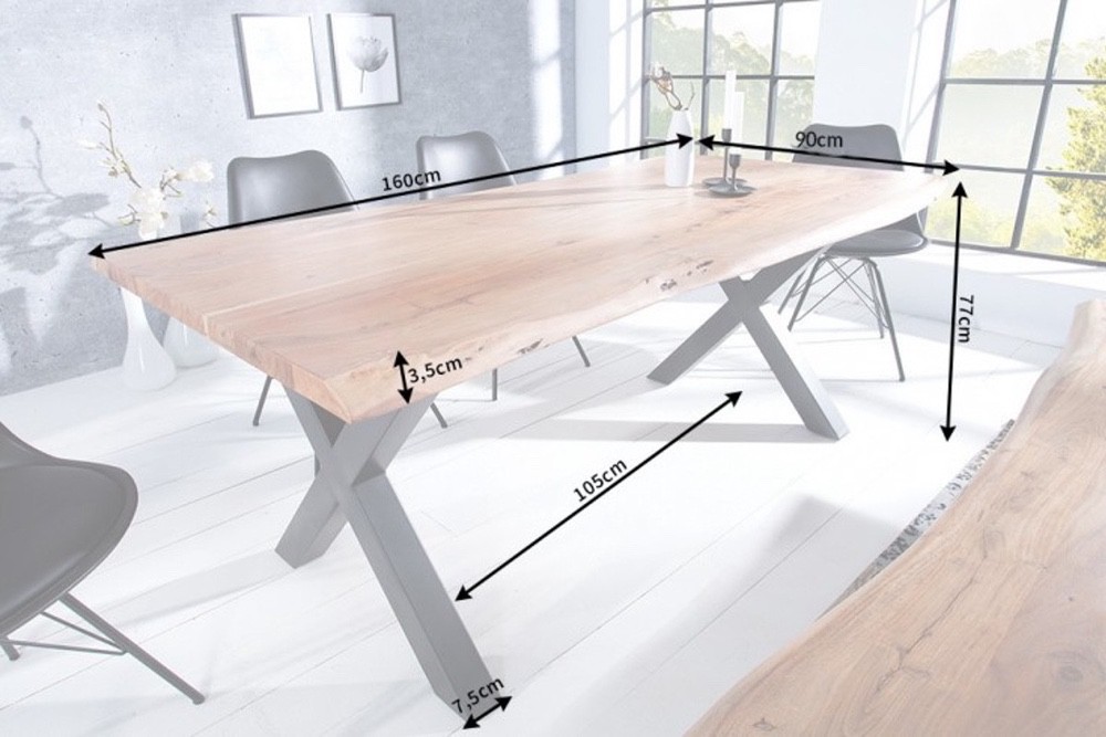 Jídelní stůl Massive X Honey 180 cm - tloušťka 35 mm - akácie  