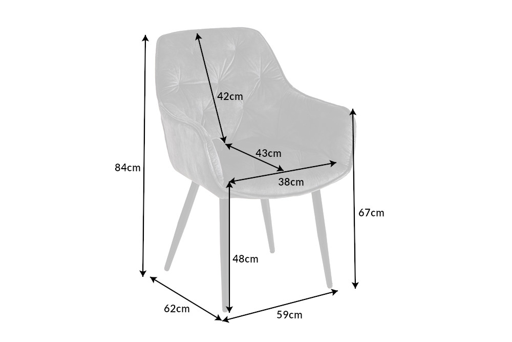 Designová stolička Garold šedo-zelený samet