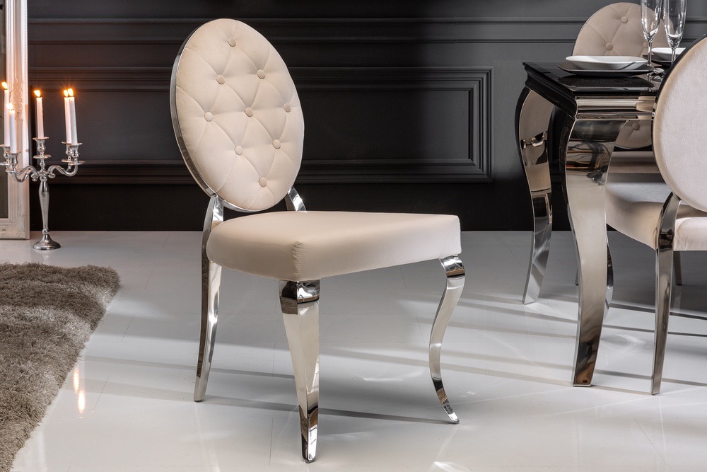 Designová stolička Rococo II béžová - Skladem (RP)