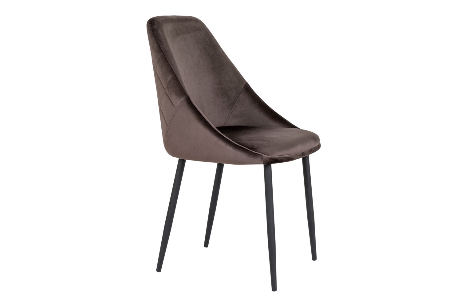 Designová židle Lashanda šedohnědý samet - II. třída