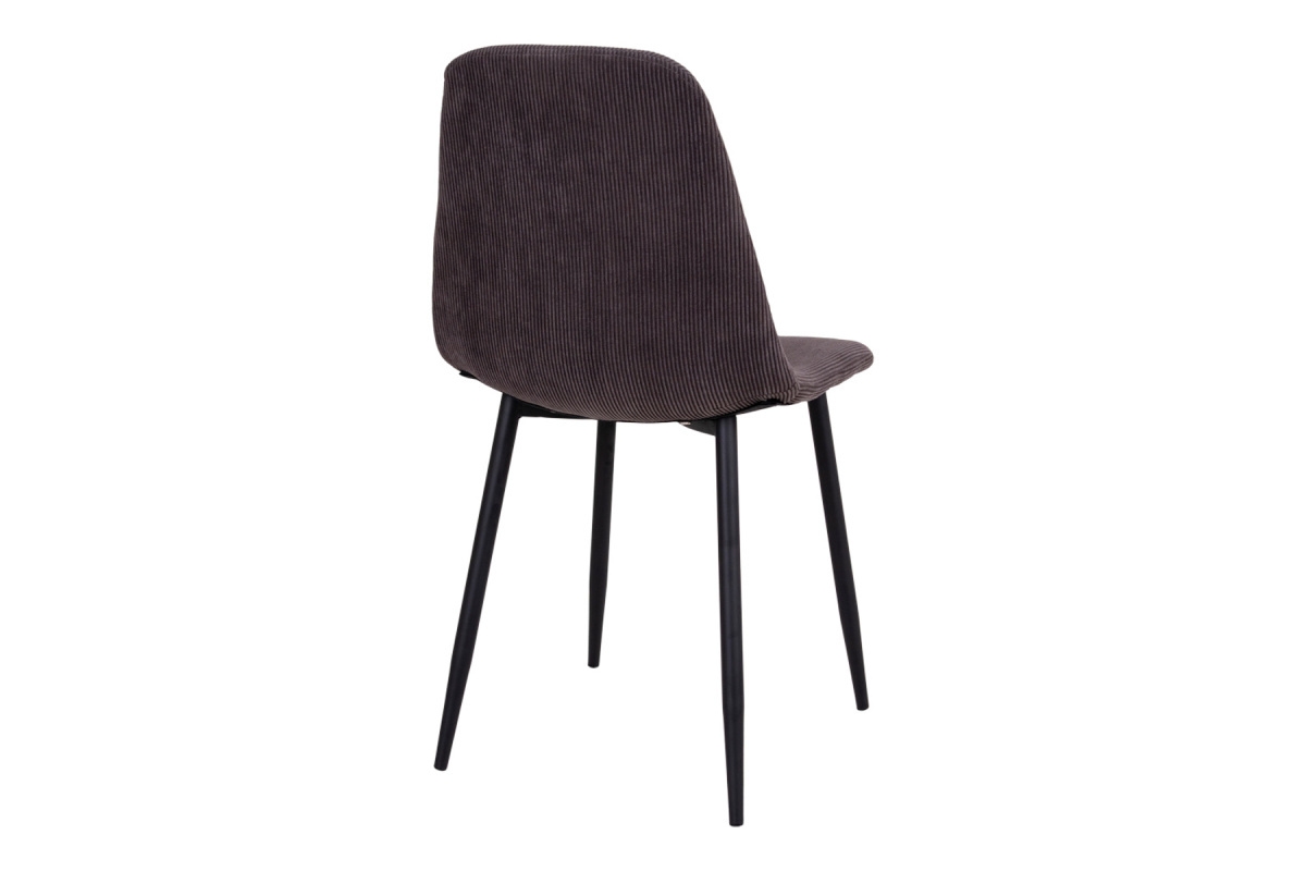 Designová židle Myla tmavě šedý manšestr - černé nohy