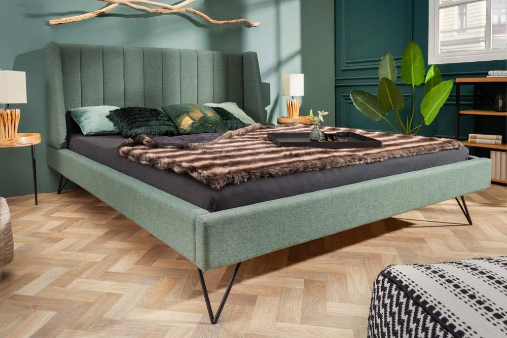 Designová postel Phoenix 160 x 200 cm zelená