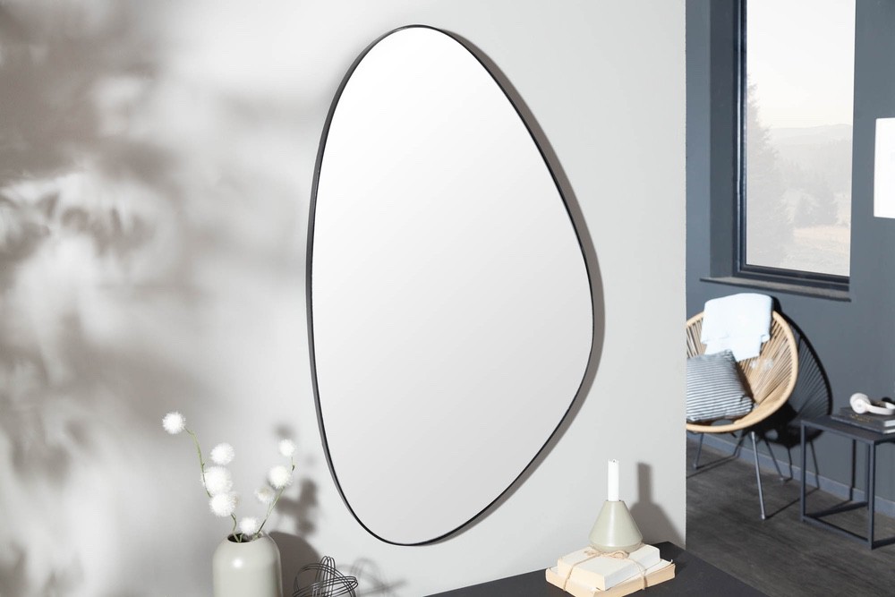 Designové nástěnné zrcadlo Daiwa 90 cm černé 