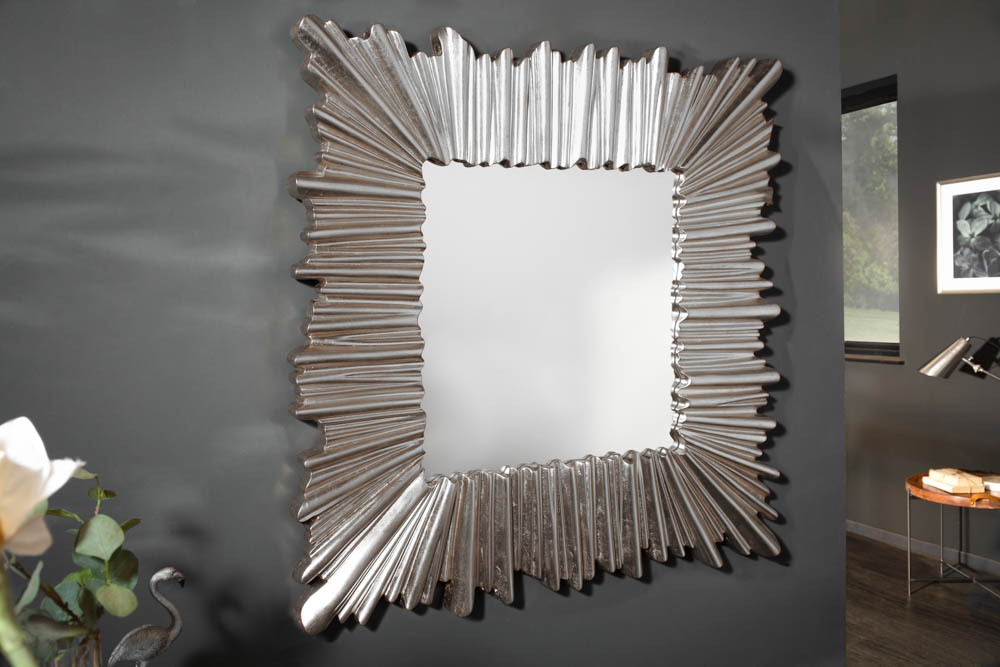 Designové nástěnné zrcadlo Kathleen 96 cm stříbrné