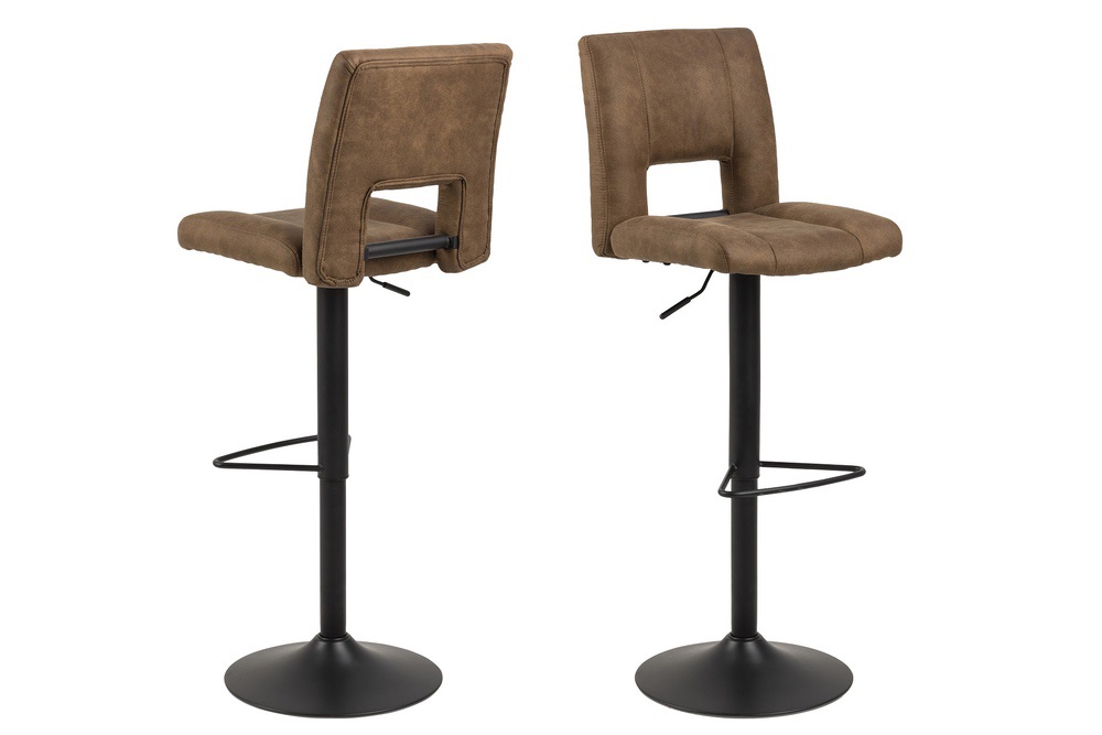 Designová barová židle Almonzo světlehnědá / černá