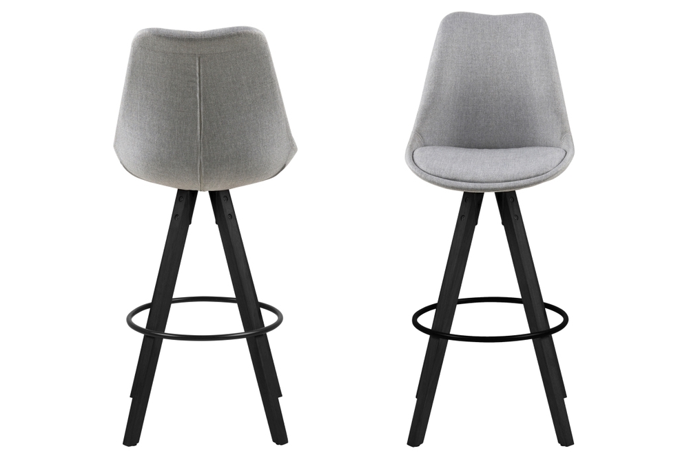 Designová barová židle Nascha světle šedá-černá