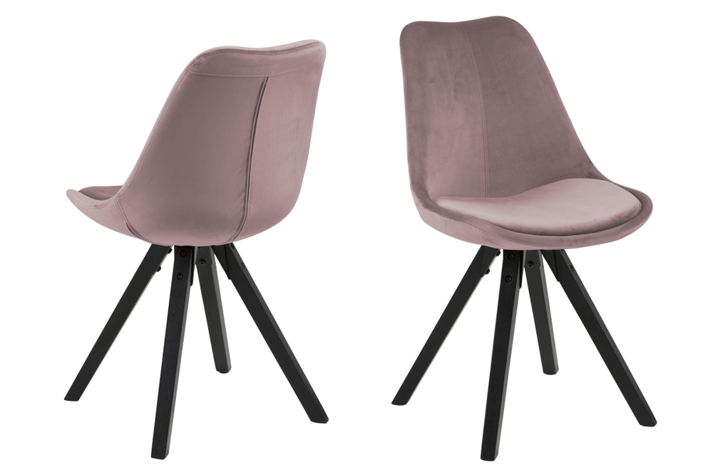 Designové židle Nascha světle růžová-černá