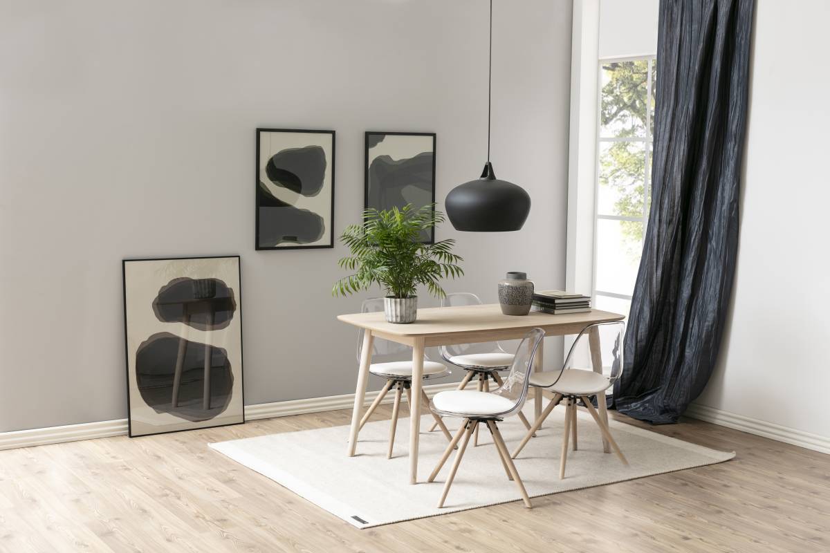 Designová židle Nera průsvitná-bílá