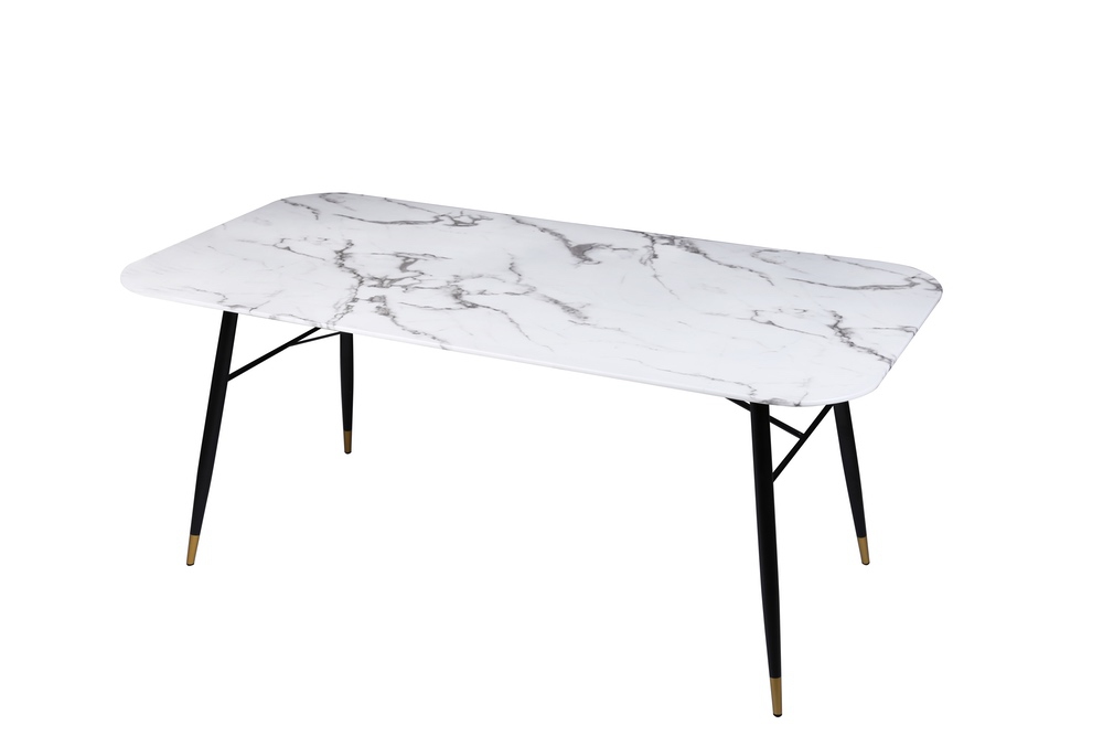 Jídelní stůl Laney 180 cm mramor bílý 