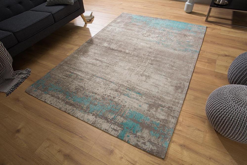 Designový koberec Rowan 240x160 šedobéžový modrý 