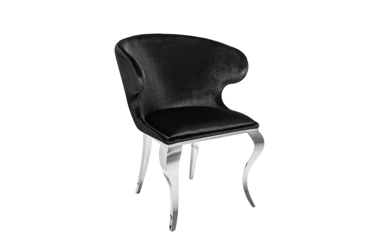 Designová židle Rococo II černý samet