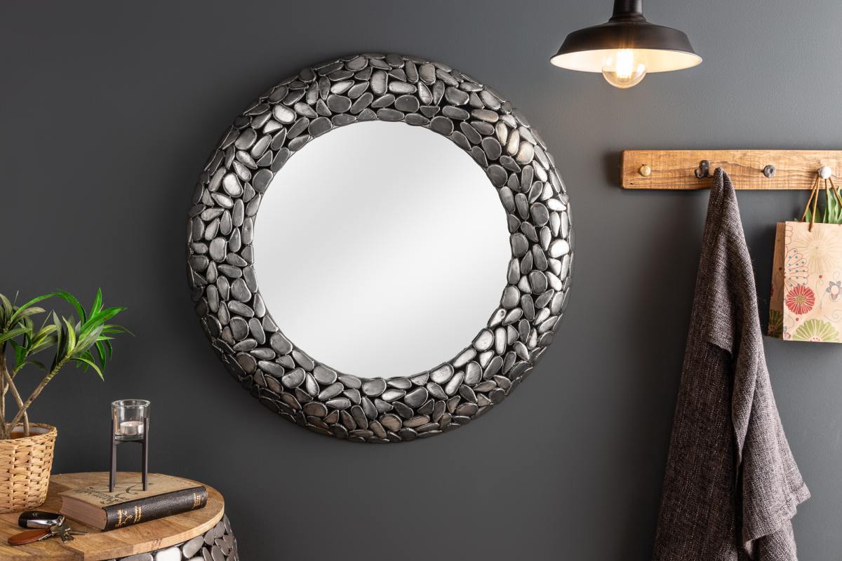 Designové zrcadlo Mauricio, 82 cm, stříbrné - Skladem