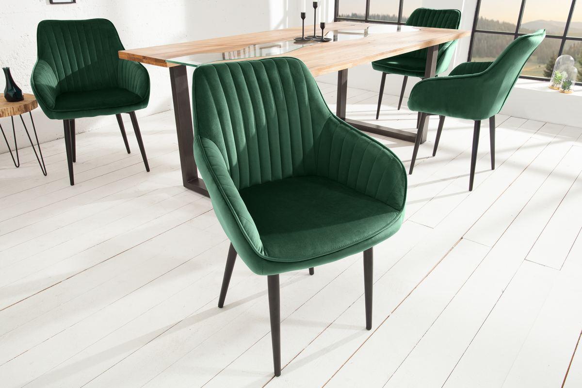 Designová židle Esmeralda zelená 