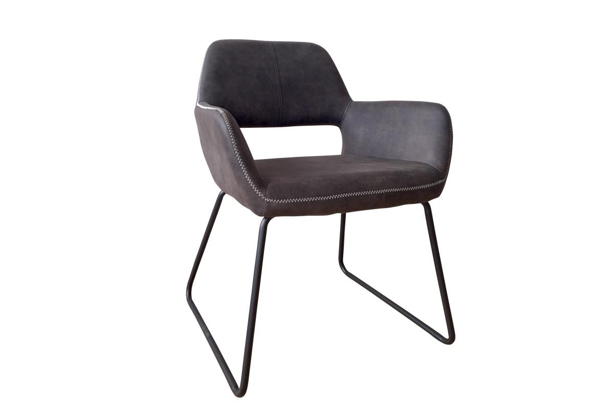 Designová židle Derrick, antik šedá - Skladem