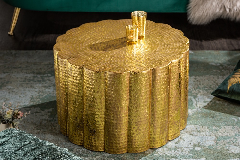 Designový konferenční stolek Gwendolyn 60 cm zlatý