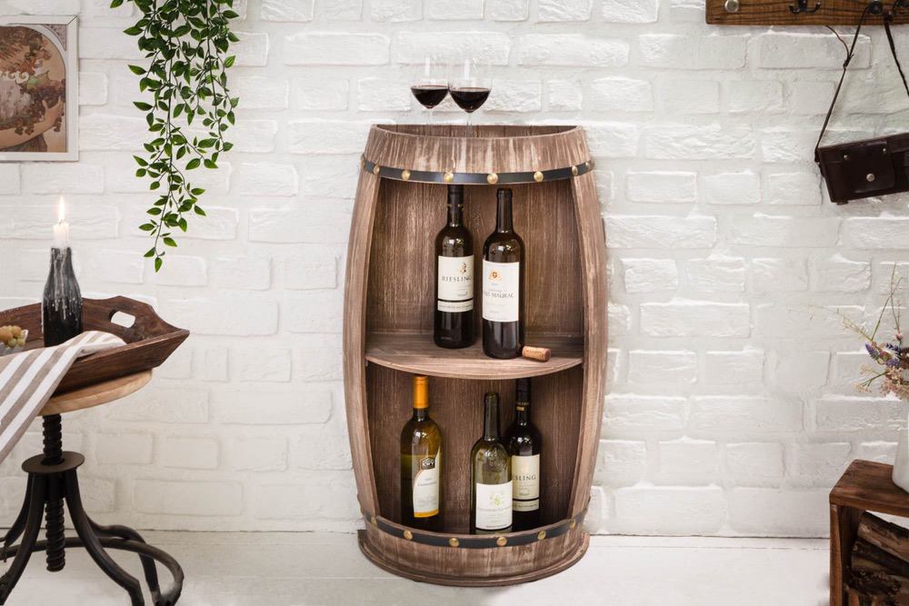 Regál na víno Winebar 79 cm přírodní 