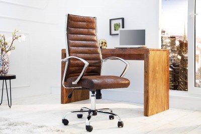 Designová kancelářská židle Boss Vintage hnědá