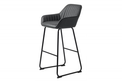 Designová barová židle Guillermo tmavě šedá