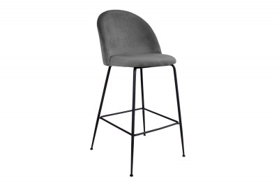 Designová barová židle Kristopher, šedá / černá