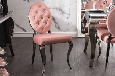 Designová stolička Rococo II růžová