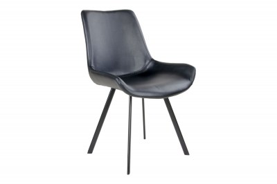 Designová židle Brinley černá koženka