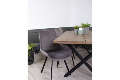 Designová židle Brinley šedý samet