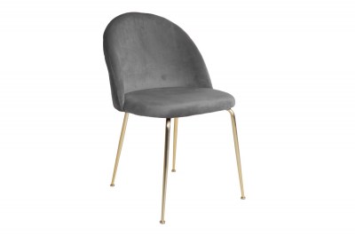 Designová židle Ernesto, šedá / mosaz