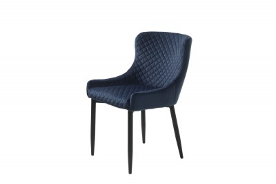 Designová židle Hallie modrý samet