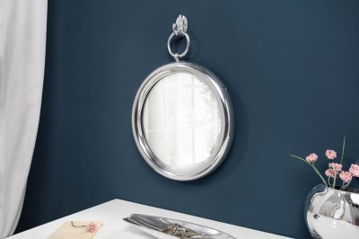 Designové kulaté zrcadlo Manelin 41 cm stříbrné