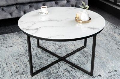 Designový konferenční stolek Latrisha 80 cm bílý