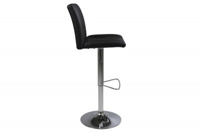 Dizajnová barová stolička Nerine, čierna a chrómová