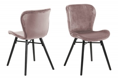 Designová jídelní židle Alejo popelavá růžová