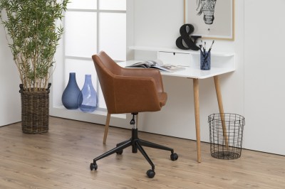 Designová kancelářská židle Norris brandy