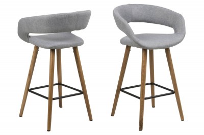Designová pultová stolička Natania světle šedá
