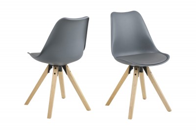 Designová židle Nascha šedá-přírodní