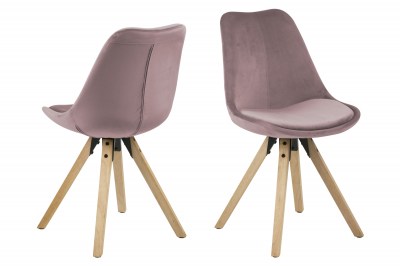 Designová židle Nascha světlo růžova