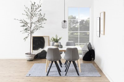 Dizajnová stolička Nascha, svetlo šedá-čierna