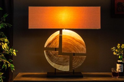 Designová stolní lampa Lorelei, 80 cm, ořech