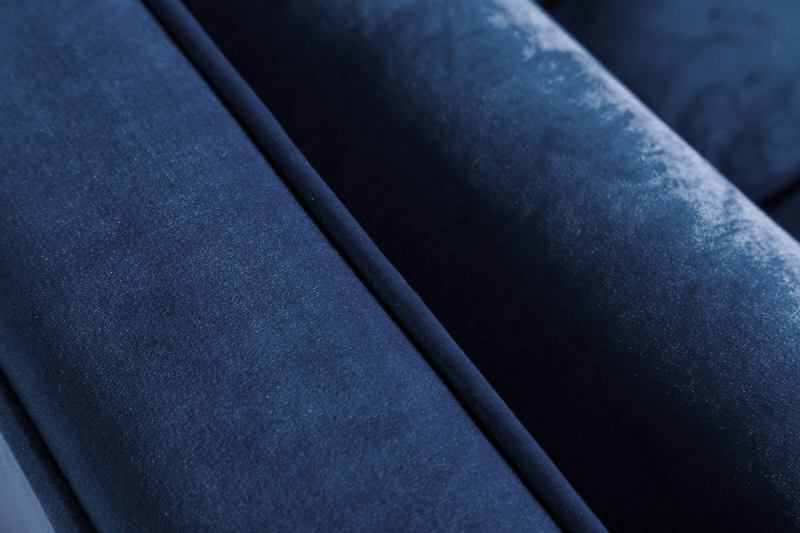 Designová sedačka Adan, 225 cm, modrý samet 